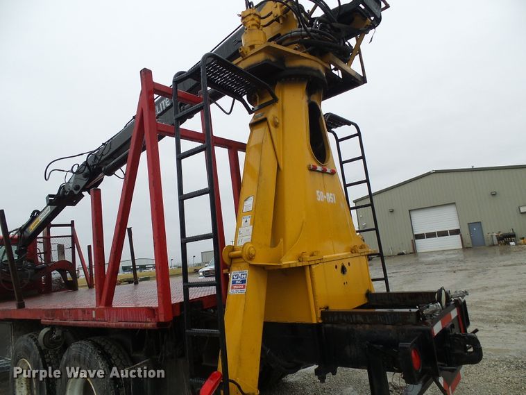 image for item DD1957 1989 Mack DM690S knuckle boom crane truck with grapple