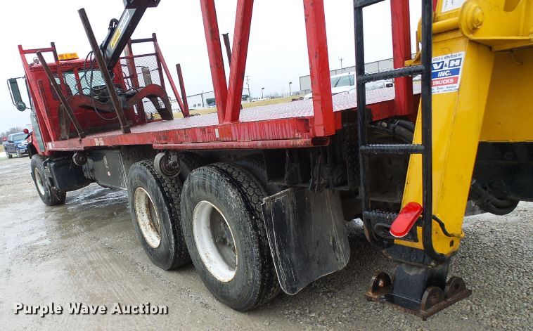 image for item DD1957 1989 Mack DM690S knuckle boom crane truck with grapple