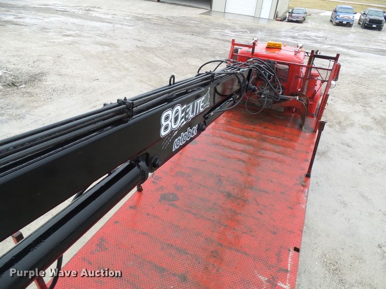 image for item DD1957 1989 Mack DM690S knuckle boom crane truck with grapple