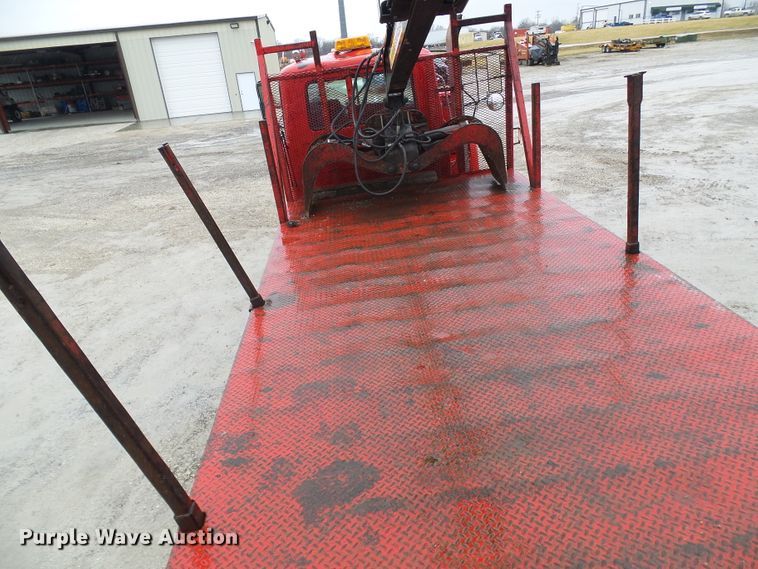 image for item DD1957 1989 Mack DM690S knuckle boom crane truck with grapple