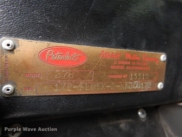 image for item DH4330 1991 Peterbilt 378 water truck