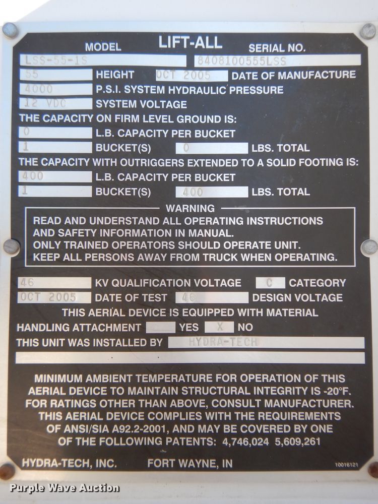 image for item DH4344 2006 Ford F750 Super Duty forestry bucket truck