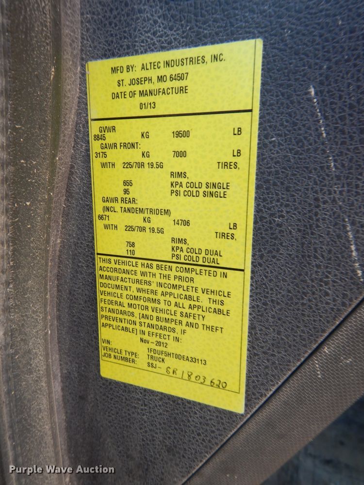 image for item DH4348 2013 Ford F550 Super Duty bucket truck