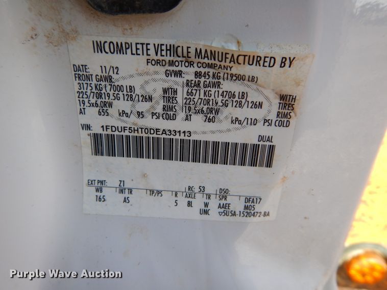 image for item DH4348 2013 Ford F550 Super Duty bucket truck