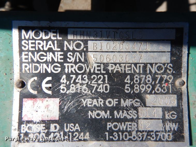 image for item ER9883 Whiteman power trowel