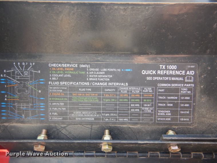 image for item FF9198 2017 Toro Dingo TX-1000 compact utility loader