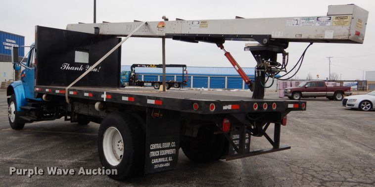 image for item GB9763 1995 International 4700 dump flatbed truck with conveyor