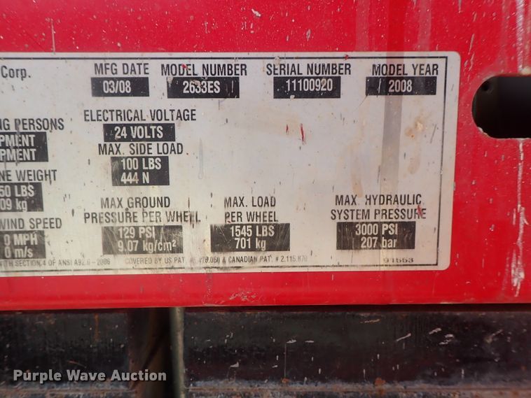 image for item GF9733 Mec 2633ES scissor lift