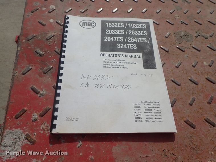 image for item GF9733 Mec 2633ES scissor lift