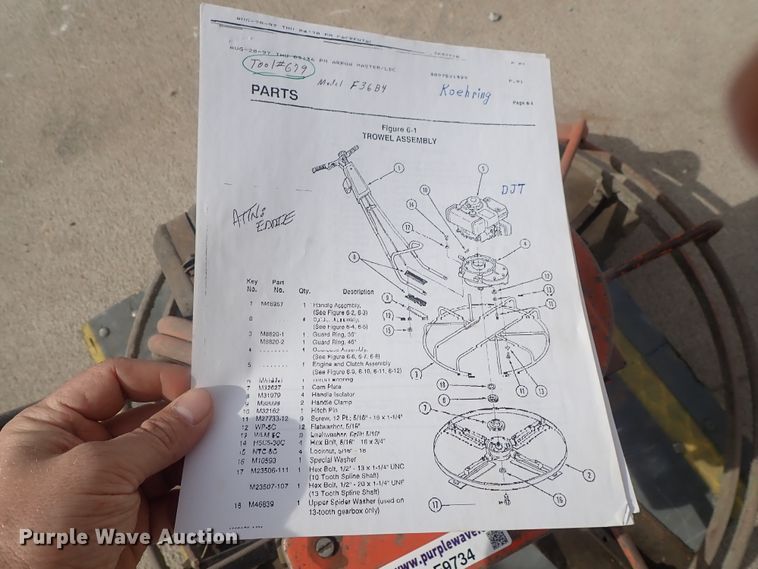 image for item GF9734 (2) power trowels