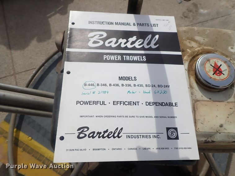 image for item GF9734 (2) power trowels