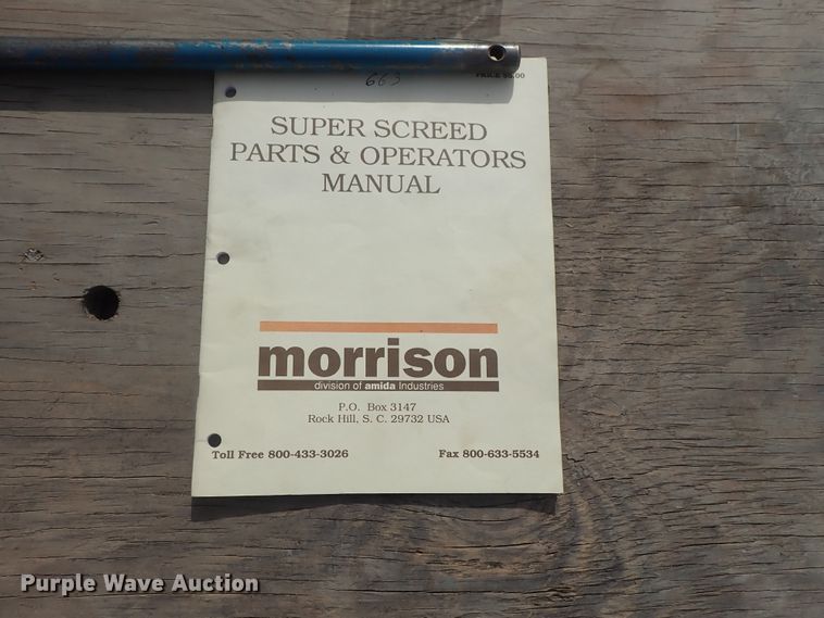 image for item GF9736 Morrison truss screed