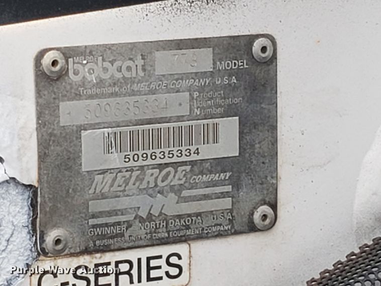 image for item GG9584 1994 Bobcat 773 skid steer