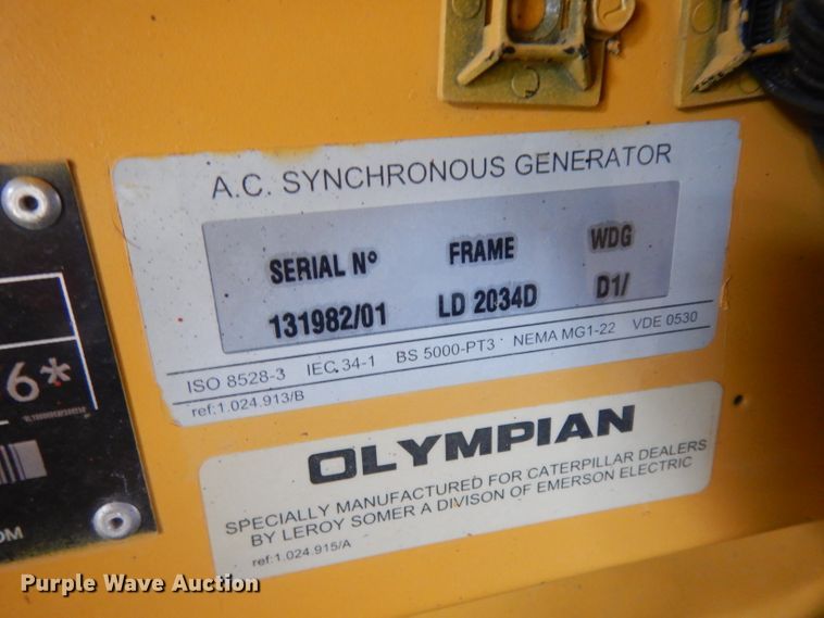 image for item GI9339 2002 Caterpillar NPX256 generator