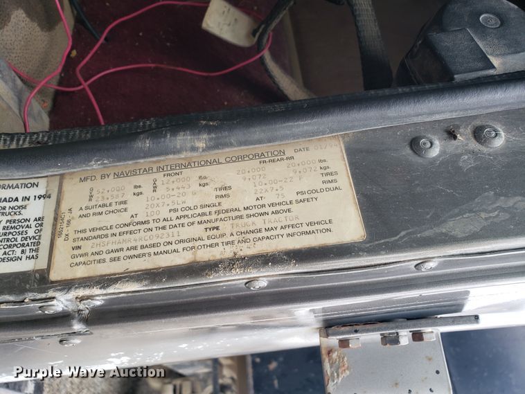 image for item GO9967 1994 International 9400 dump truck