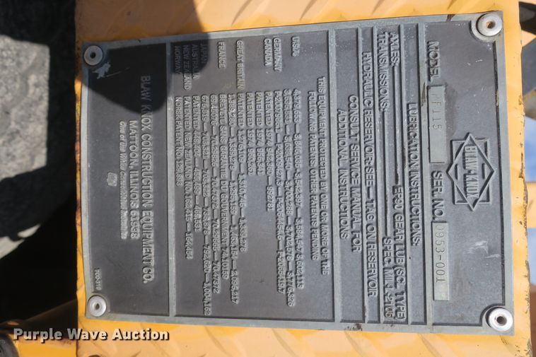 image for item DB10018 1982 Blaw Knox PF-115 paver