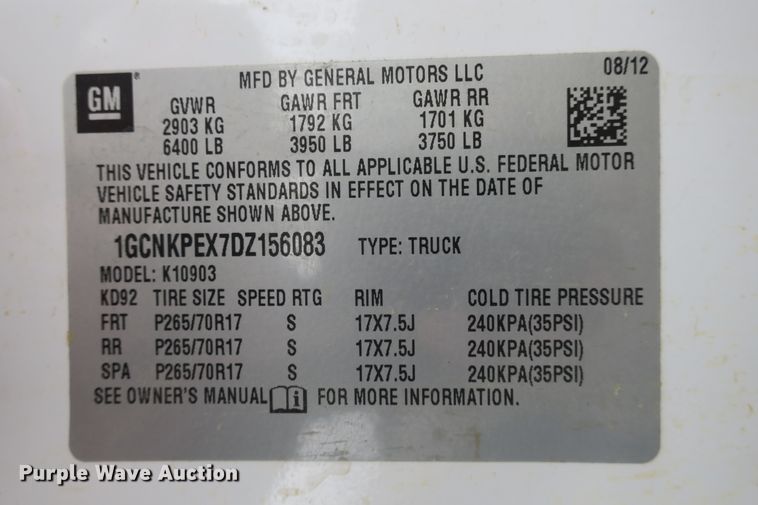 image for item DB10024 2013 Chevrolet Silverado 1500 pickup truck