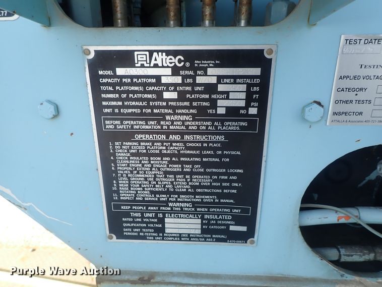 image for item DC3321 1995 International 4700 bucket truck