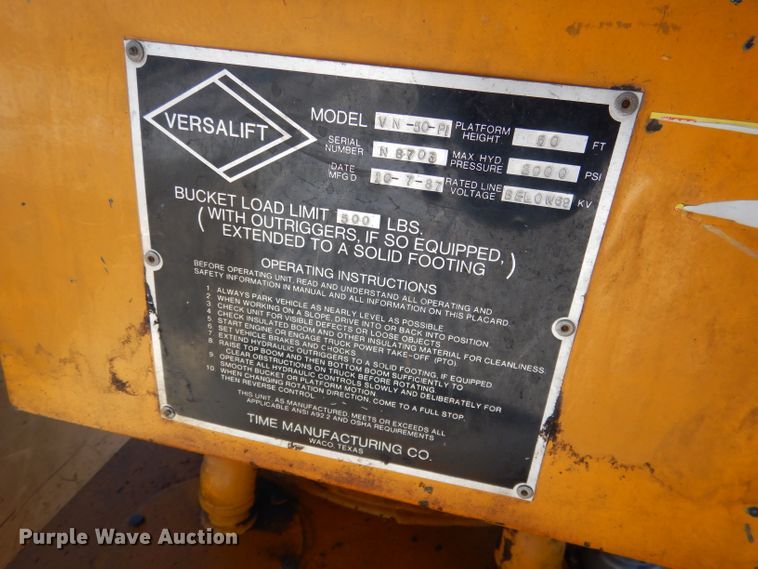 image for item DG5909 1987 GMC C70 bucket truck