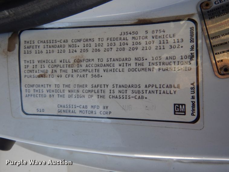 image for item DG5909 1987 GMC C70 bucket truck