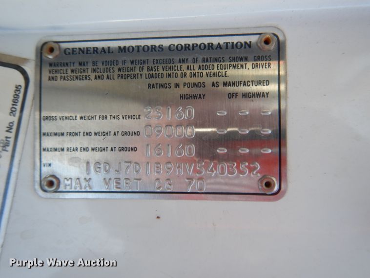 image for item DG5909 1987 GMC C70 bucket truck