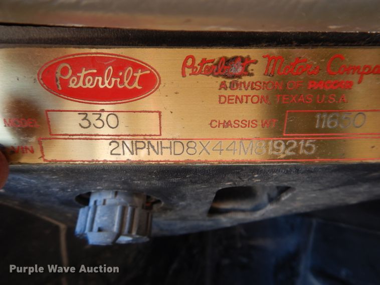 image for item DH2638 2004 Peterbilt 330 dump truck