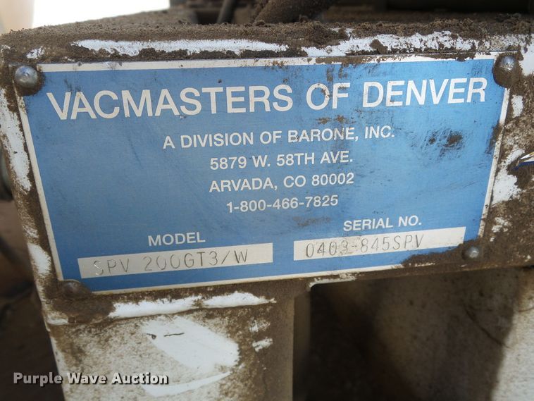 image for item DH4786 2003 Vacmaster hydrovac vacuum excavator