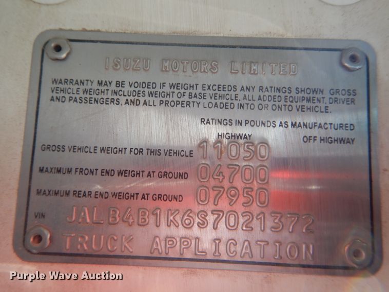 image for item DH6364 1995 Isuzu NPR flatbed truck