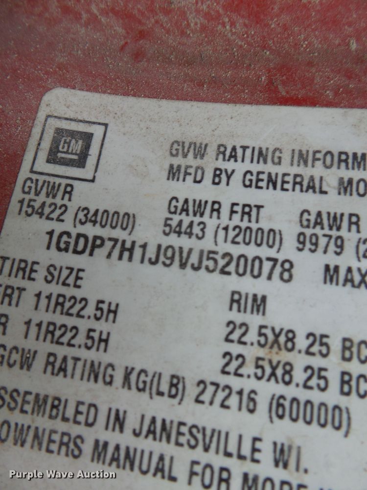 image for item DH7852 1997 GMC 8500 dump truck