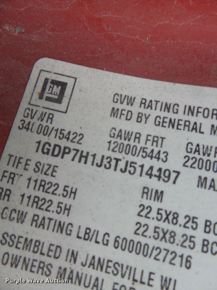 image for item DH7853 1996 GMC TopKick C6500 dump truck