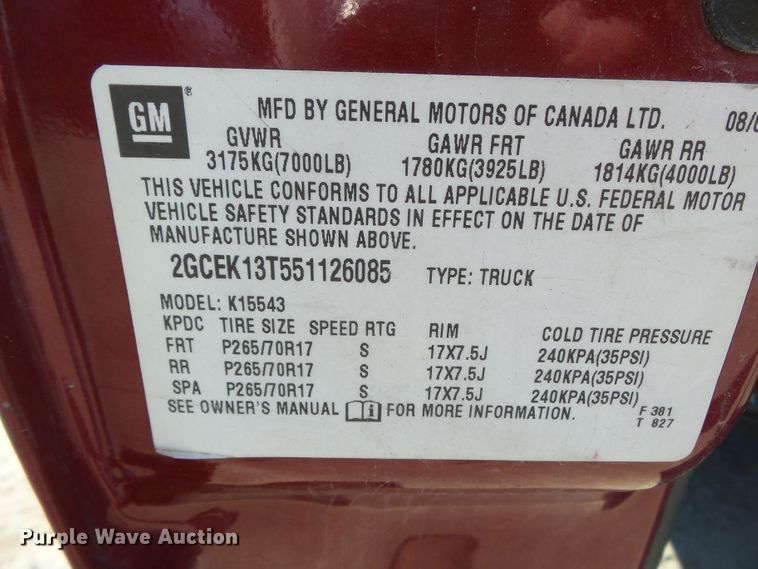 image for item DH7856 2005 Chevrolet Silverado 1500 Crew Cab pickup truck