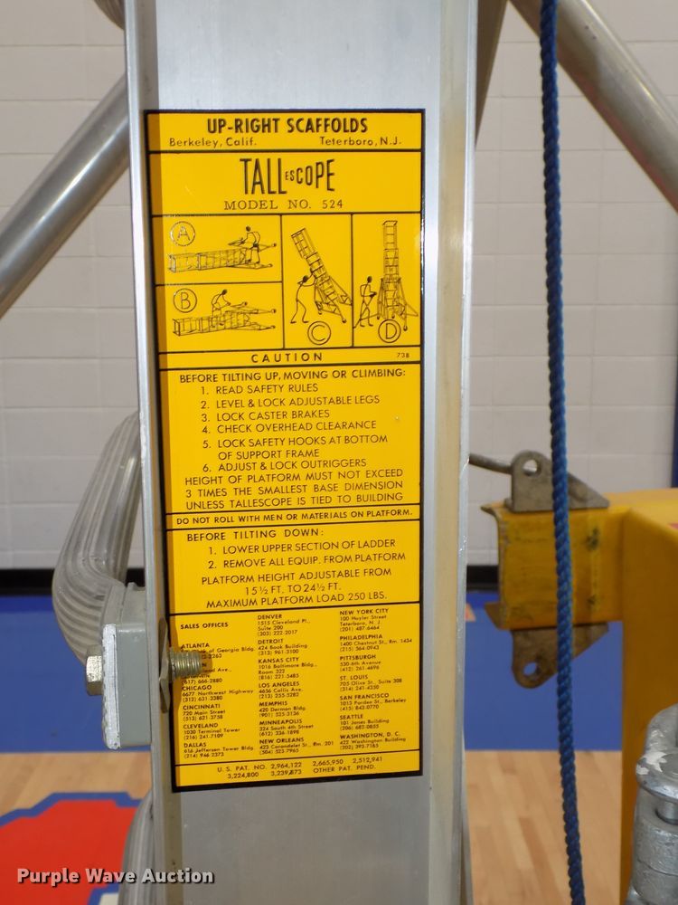 image for item DO9406 Up Right 524 Tallescope vertical lift