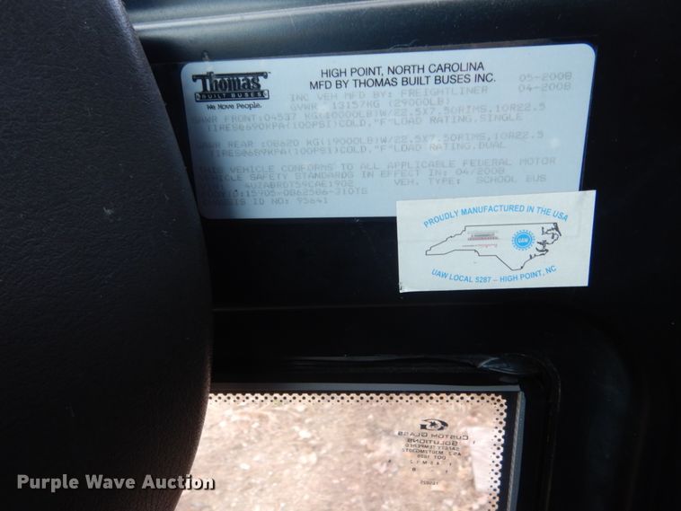 image for item EC9195 2009 Freightliner 310TS Thomas school bus