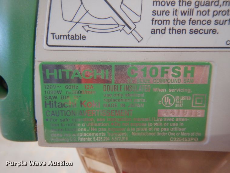 image for item ER9857 Hitachi C10FSH miter saw