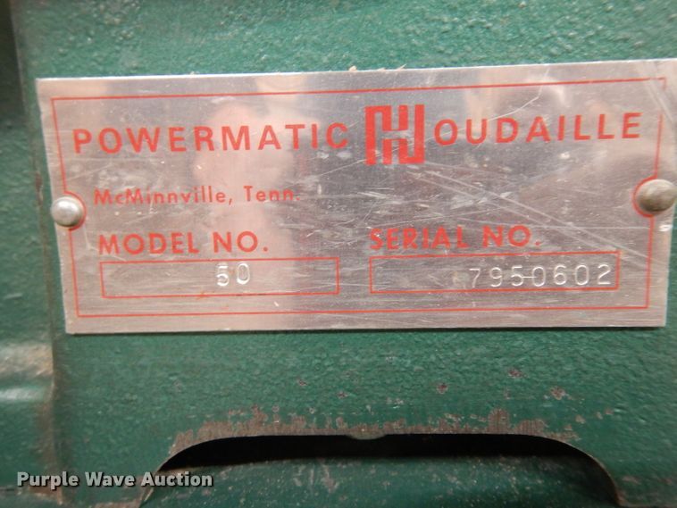 image for item ER9858 Powermatic 50 jointer