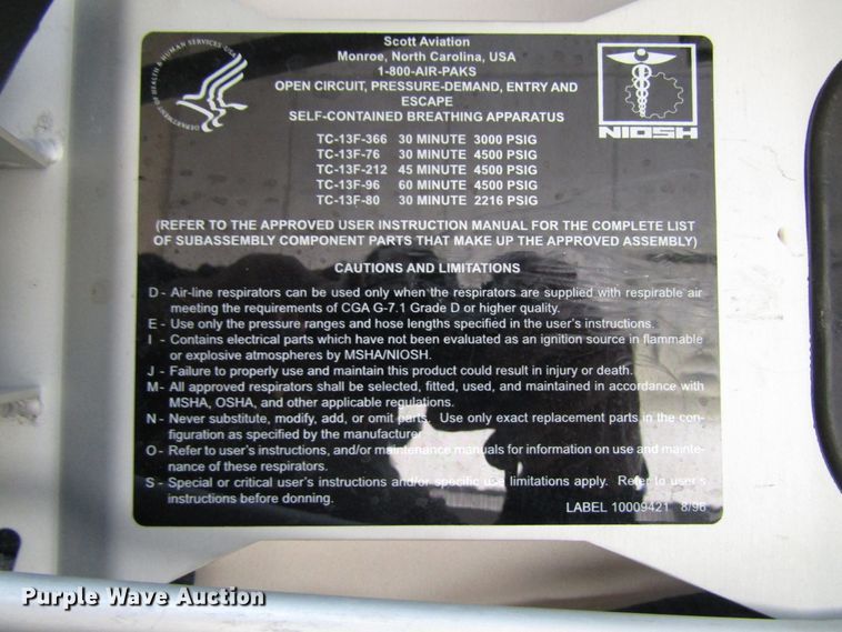 image for item FD9361 (8) Scott air backpacks