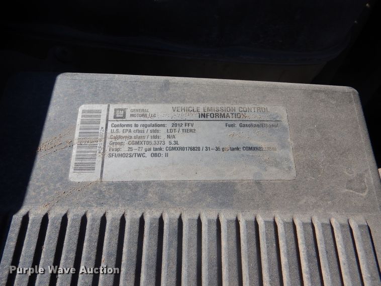 image for item FG9982 2012 Chevrolet Tahoe Police SUV