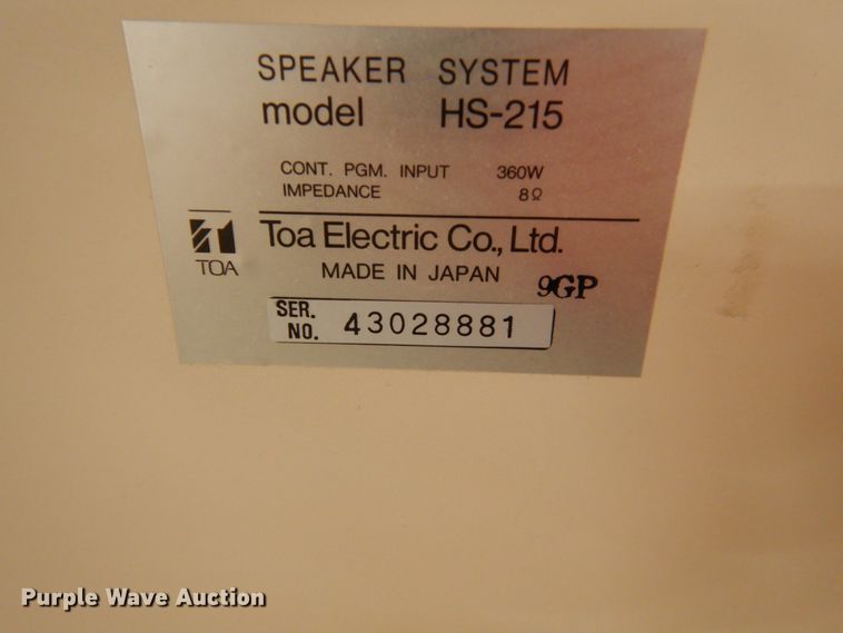 image for item FU9161 Toa Electric Co HS-215 speaker