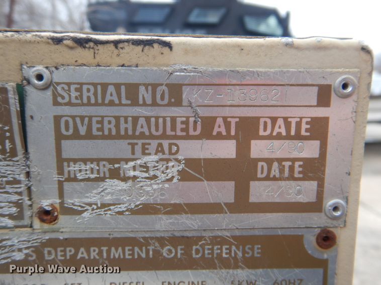 image for item GD9025 2011 Onan MEP-002A generator