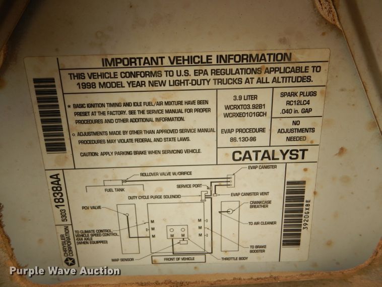 image for item GX9811 1998 Dodge Dakota SLT pickup truck