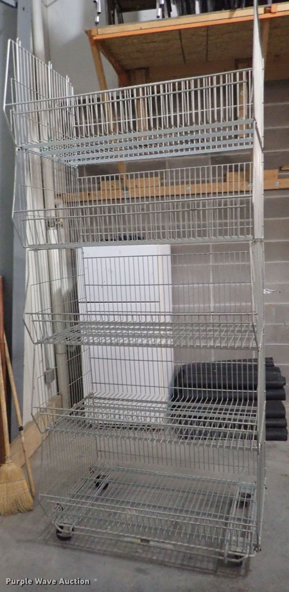 (2) wire storage racks in Hutchinson, KS | Item GF9728 sold | Purple Wave