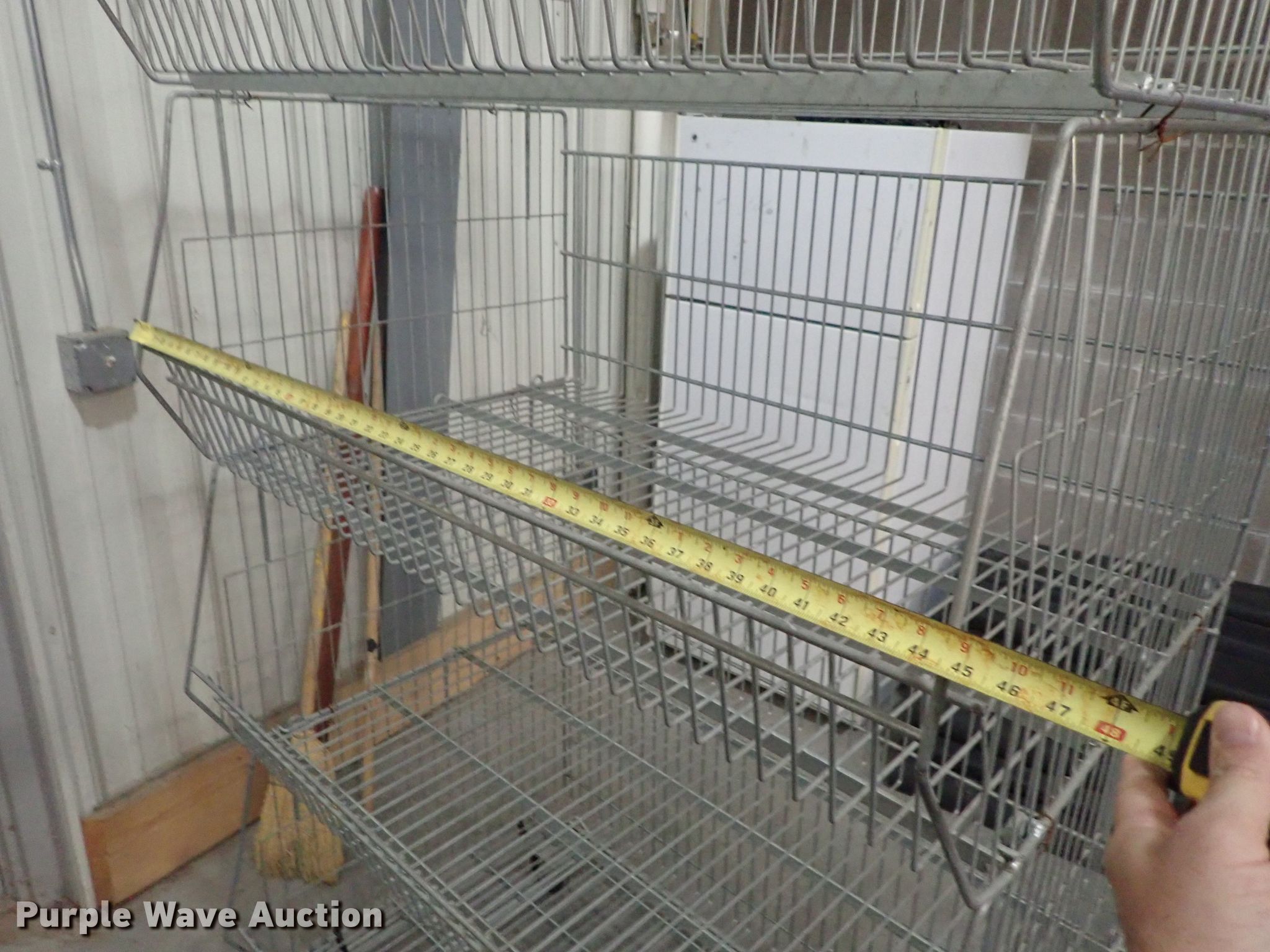 (2) wire storage racks in Hutchinson, KS | Item GF9728 sold | Purple Wave