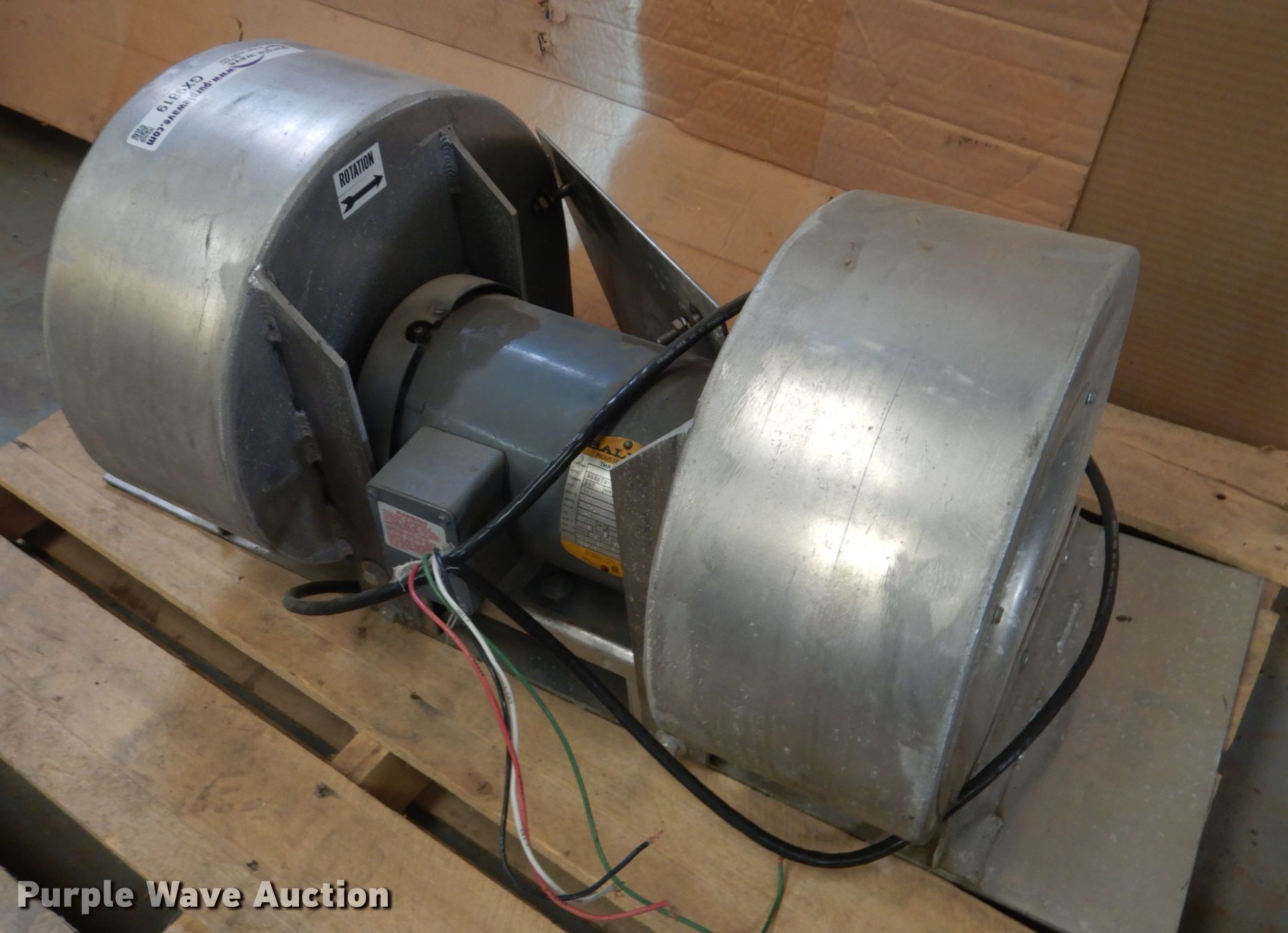 Twin squirrel cage fan in Garden City, KS | Item GX9819 sold | Purple Wave