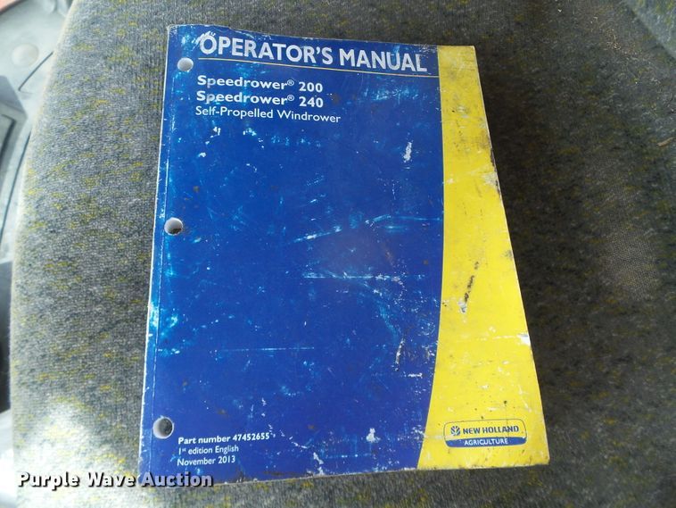 image for item DH4780 2014 New Holland Speedrower 240 windrower
