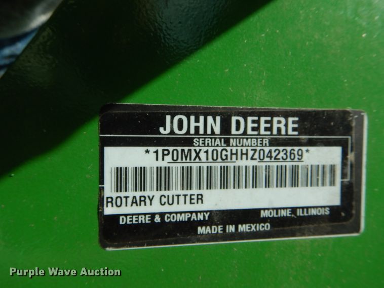 image for item DH6342 John Deere MX10 rotary mower