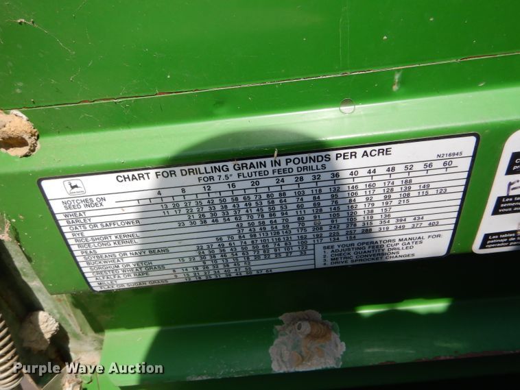 image for item DH6391 John Deere 750 split row grain drill