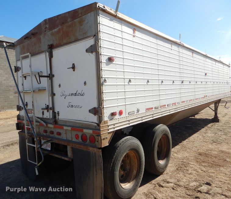 image for item GX9745 1974 Timpte double hopper bottom grain trailer