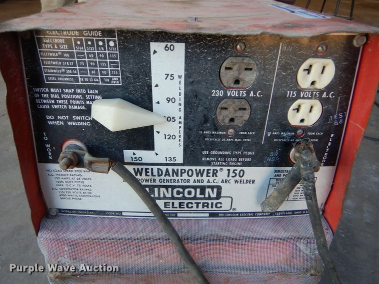 image for item GX9756 Lincoln Weldanpower 150 welder/generator