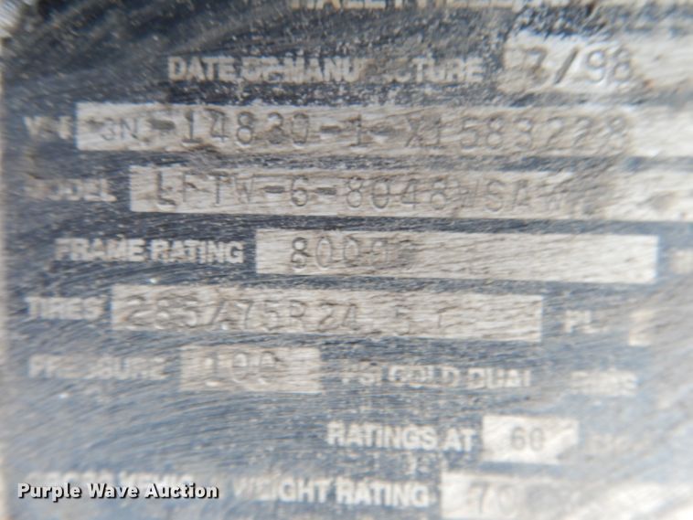 image for item DG5897 1999 Fontaine LFTW-6-8048WSAWM nurse tank trailer