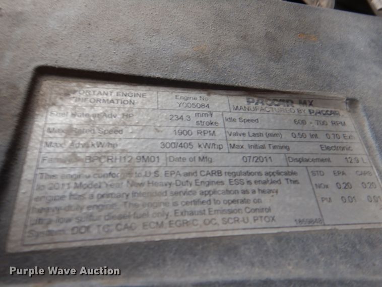 image for item DH5307 2012 Kenworth T800 vacuum truck